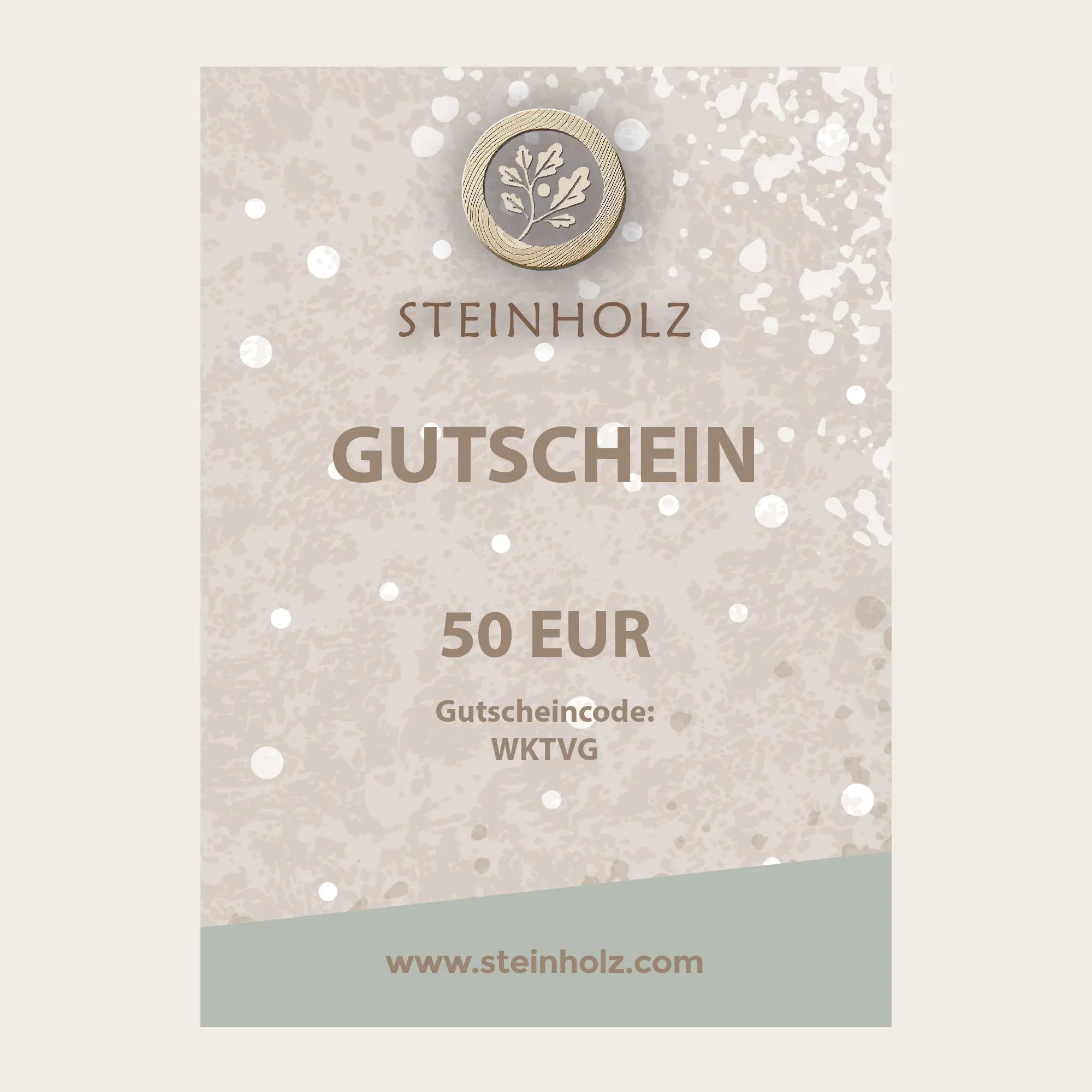 Geschenkgutschein für Massivholzprodukte Steinholz