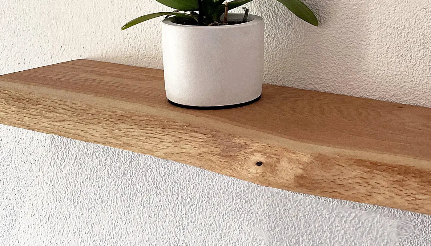 Wandboards mit Naturkante Steinholz