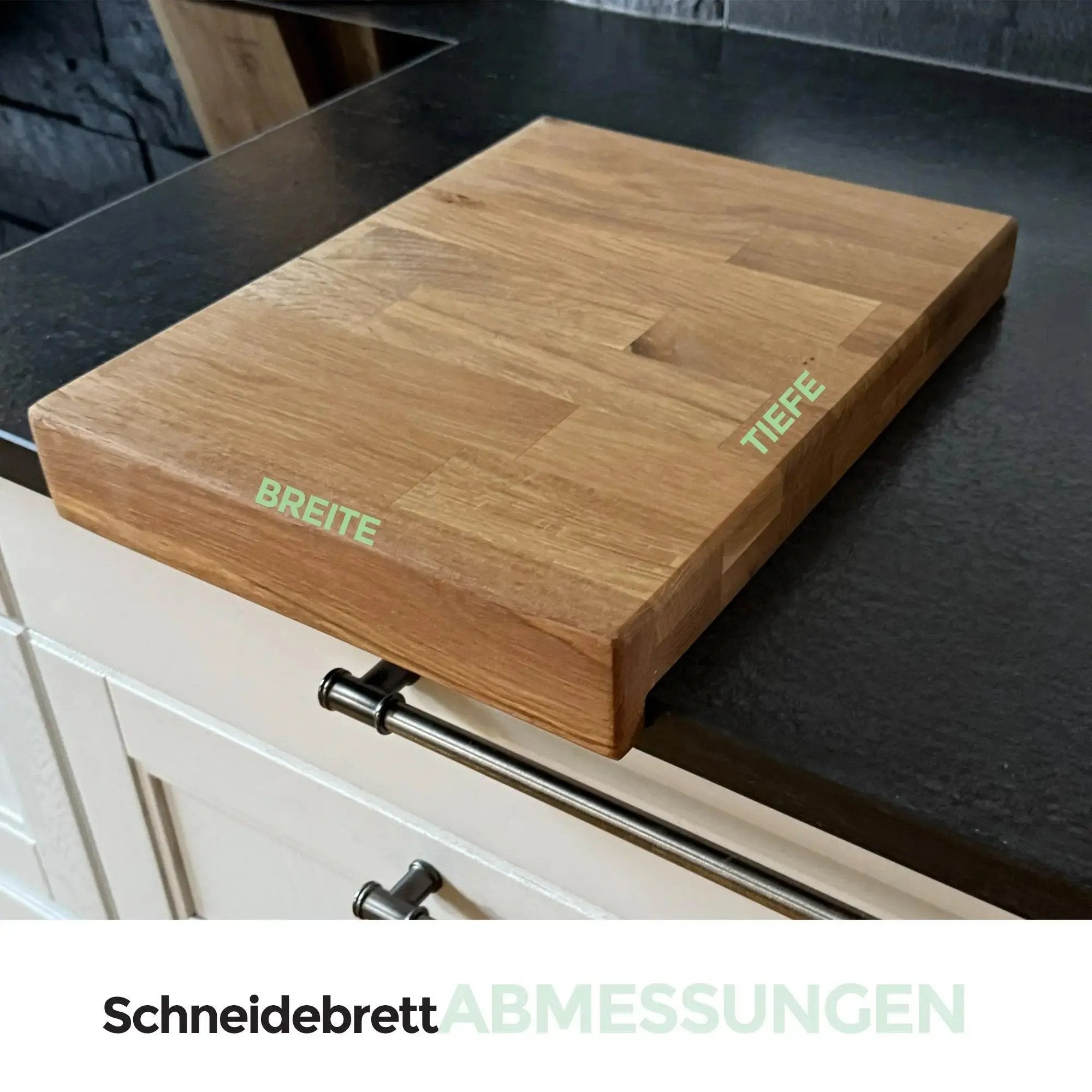 Schneidebrett aus massiver Eiche mit Anschlag – Stabil, hochwertig und praktisch  Steinholz