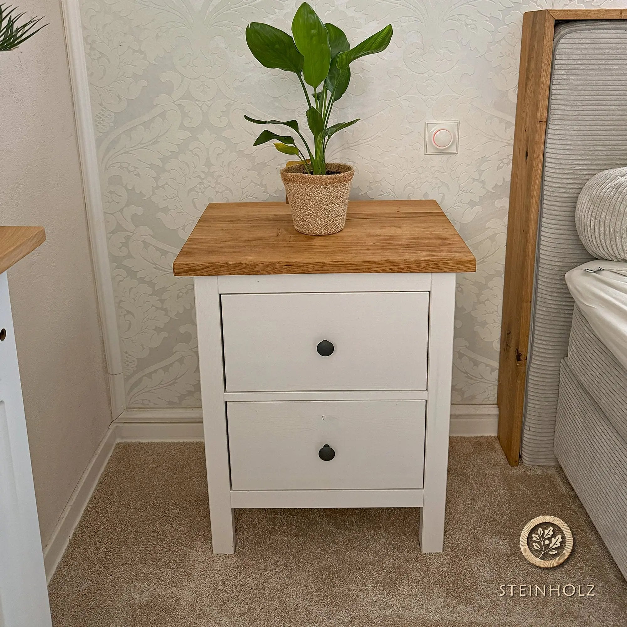 Massive Wildeiche-Abdeckplatte, 20 mm, geschliffen & geölt, maßgefertigt für Möbel  Steinholz